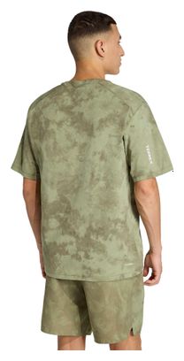 T-Shirt Manches Courtes adidas Terrex Multi Spray Dye Vert Homme