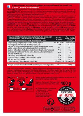 Gâteau énergétique Overstims Gatosport Caramel au beurre salé - 400g