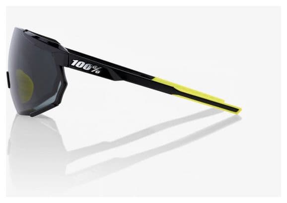 100% Racetrap 3.0 Brille - Glänzend schwarz - Verdunkelte Gläser