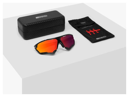 Lunettes SCICON Aerocomfort XL Noir Brillant / Rouge Miroir