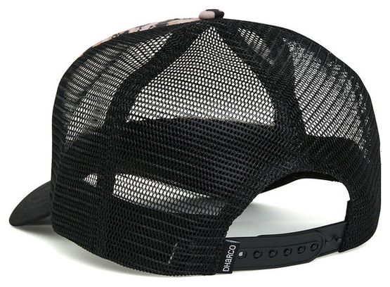 Dharco Peak Trucker Cap Black Grey Unisex