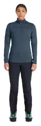 Rab Ascendor Light Blue Women's Half Zip Fleece Top