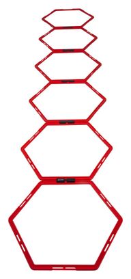 Pure2Improve 6 pcs Grille hexagonale d'agilité Rouge