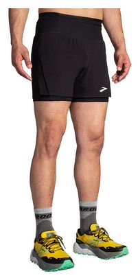Brooks High Point Trail 2-in-1 Short 5inch Black Men's