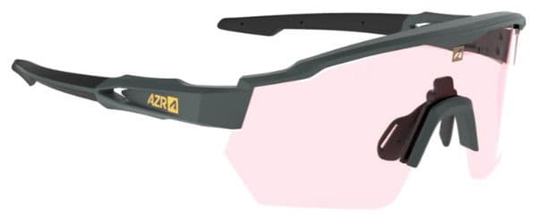 AZR Kromic Race RX Matte Carbon/Black / Iridescent Pink Photochromic Lens