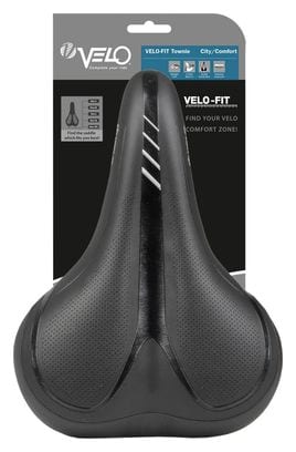 Selle velo-fit townie xl noir 263 x 216 mm