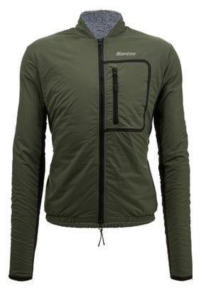 Santini Alpha T Long Sleeve Giacca Green