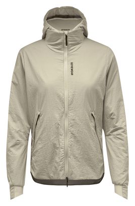 Gore Wear Concurve Windstopper Beige Hooded Jacket voor dames