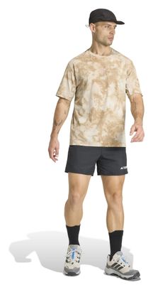 Camiseta de manga corta adidas Terrex Multi Spray Dye Beige para hombre