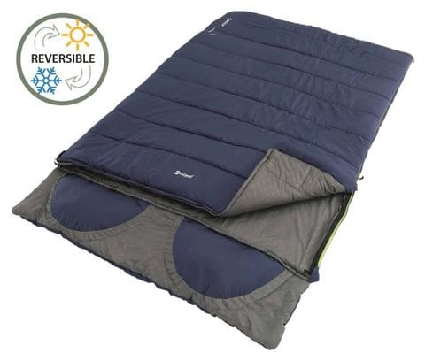 Outwell Sac de couchage double Contour Lux Bleu impérial