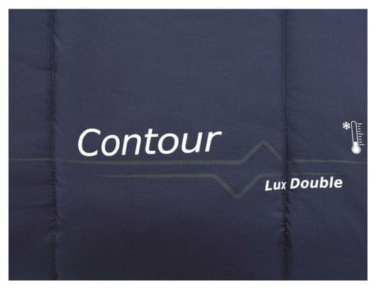 Outwell Sac de couchage double Contour Lux Bleu impérial