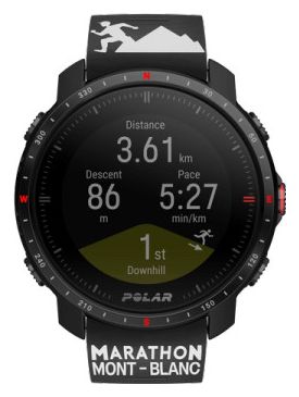 GPS-Uhr Polar Grit X Pro Saphire Schwarz Marathon du Mont-Blanc