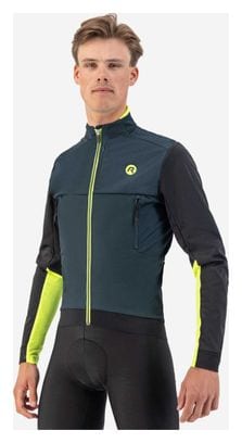 Veste Velo Hiver Rogelli Cadence - Homme - Bleu/Noir/Fluor