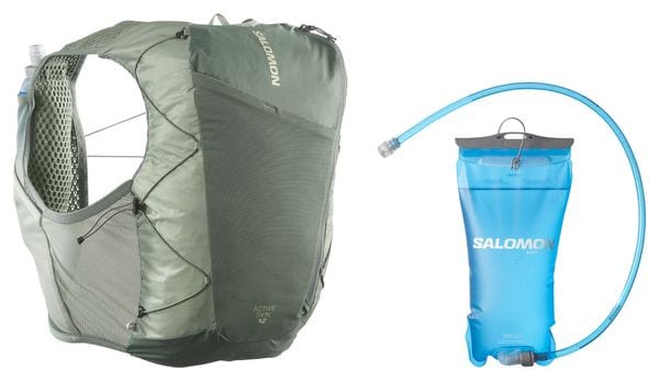 Salomon Active Skin 12 Unisex Hydration Bag + 1.5L Water Pouch Green