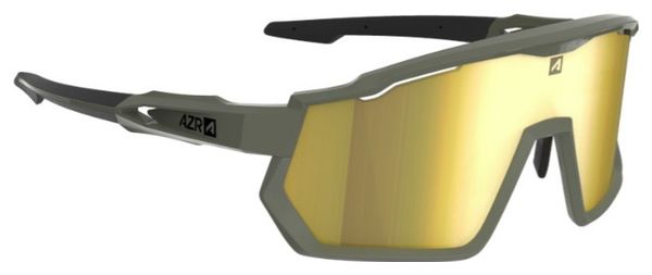 Set AZR Pro Race RX Matte Khaki Goggles / Yellow Hydrophobic Lens