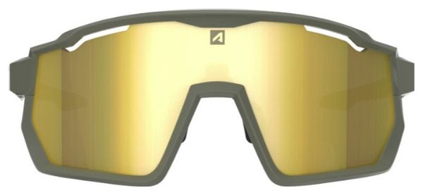 Conjunto Gafas AZR Pro Race RX Caqui Mate / Lente Hidrófoba Amarilla