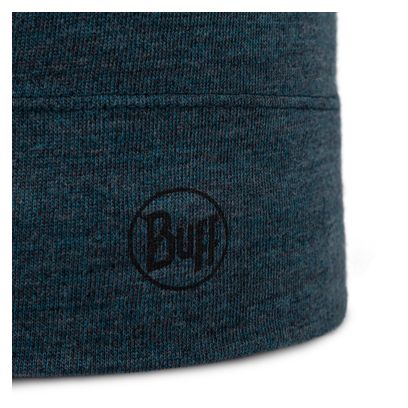 Blue Midweight Merino Buff Beanie