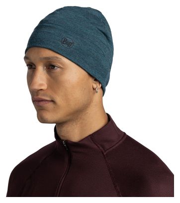 Blue Midweight Merino Buff Beanie
