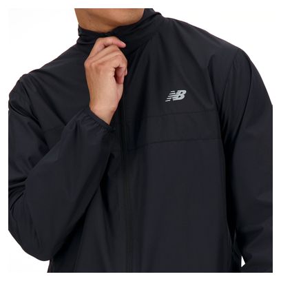 Chaqueta Cortaviento New Balance Sport Essentials Negra Hombre