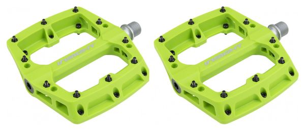 Paar Insight Green Nylon Flat Pedals