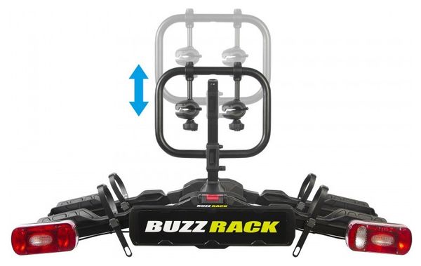 Portabicicletas para bola de remolque Buzz Rack E-Scorpion Lite 2 - 13 pines - 2 bicicletas (compatible con bicicletas eléctricas) Negro