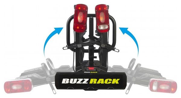 Portabicicletas para bola de remolque Buzz Rack E-Scorpion Lite 2 - 13 pines - 2 bicicletas (compatible con bicicletas eléctricas) Negro