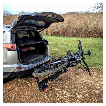 Portabicicletas para bola de remolque Buzz Rack E-Scorpion Lite 2 - 13 pines - 2 bicicletas (compatible con bicicletas eléctricas) Negro