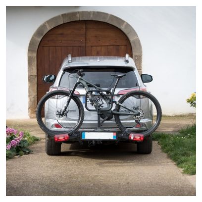 Portabicicletas para bola de remolque Buzz Rack E-Scorpion Lite 2 - 13 pines - 2 bicicletas (compatible con bicicletas eléctricas) Negro