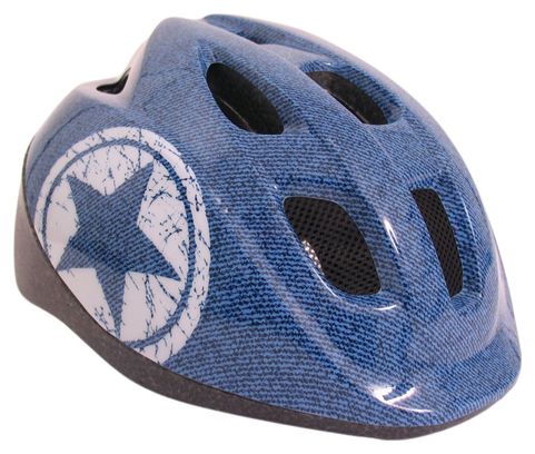 Polisport Casque Vélo Junior Jeans - (52-56 Cm) - Bleu/Blanc