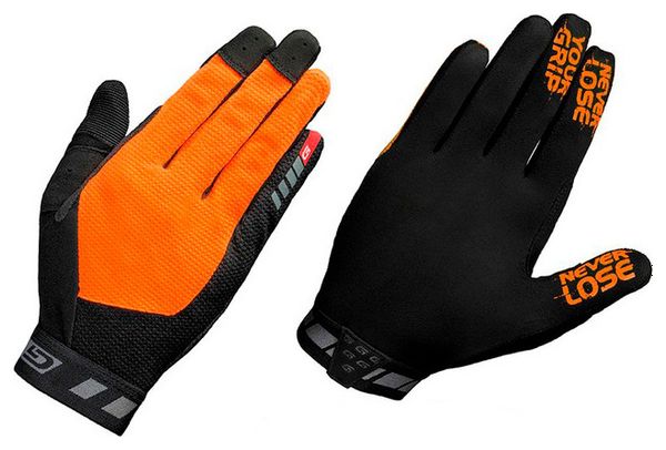 GripGrab Vertical Lange Handschoenen Zwart Oranje