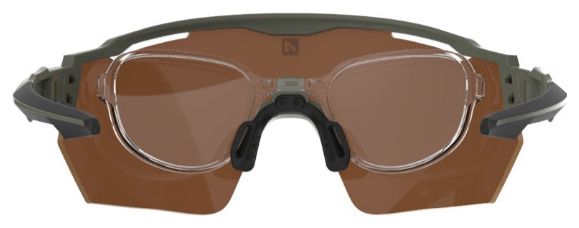 Lunettes AZR Race RX Kaki Mat/Noir / Ecran Hydrophobe Jaune 