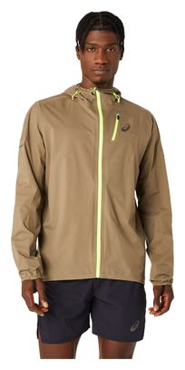 Asics Fujitrail Waterproof Jacket Beige Homme