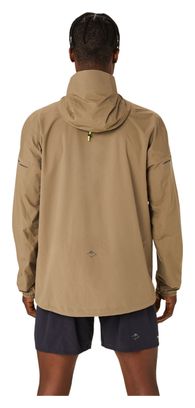 Asics Fujitrail Waterproof Jacket Beige Homme