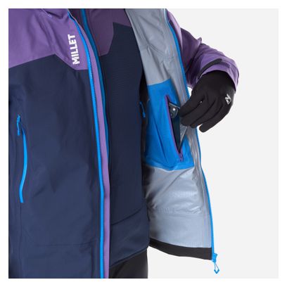 Chaqueta impermeable Millet Kamet Gore-Tex azul/morado para hombre