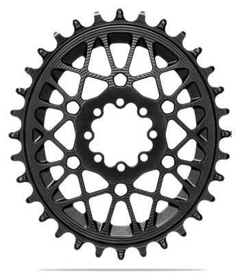 AbsoluteBlack - Corona Sram T-Type in alluminio con offset da 3 mm, profilo Narrow Wide, montaggio diretto, colore nero