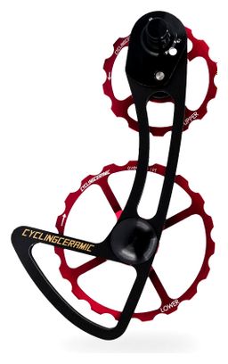 CyclingCeramic Cage 14/19 Umwerferkäfig für Shimano Ultegra R8000 / 8050 - Dura Ace R9100 / 9150 Rot