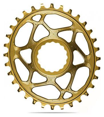 Narrow Wide AbsoluteBlack Boost Direct Mount Oval Chainring voor Race Face 12V Cranks Gold