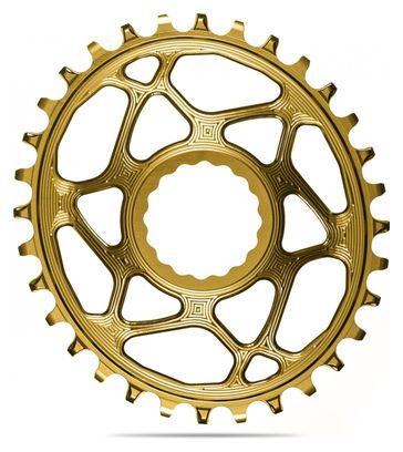 Narrow Wide AbsoluteBlack Boost Direct Mount Oval Chainring for Race Face 12V Cranks Gold