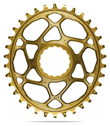 Narrow Wide AbsoluteBlack Boost Direct Mount Oval Chainring voor Race Face 12V Cranks Gold
