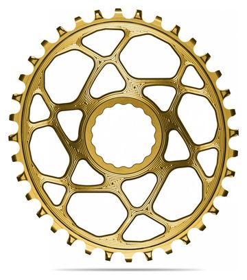 Narrow Wide AbsoluteBlack Boost Direct Mount Oval Chainring for Race Face 12V Cranks Gold