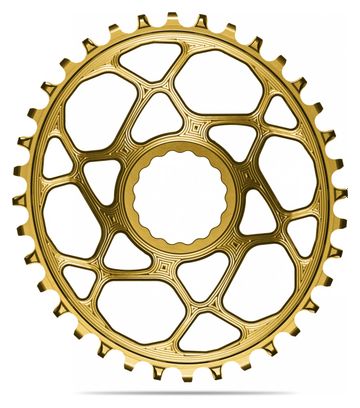 Narrow Wide AbsoluteBlack Boost Direct Mount Oval Chainring voor Race Face 12V Cranks Gold