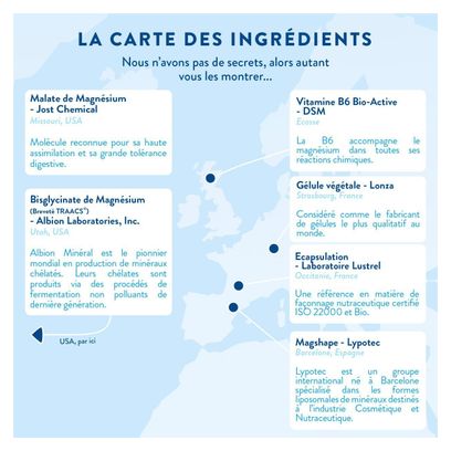 Magnésium Bisglycinate Malate et Liposome - Tonus & Récupération Musculaire - 120 gélules