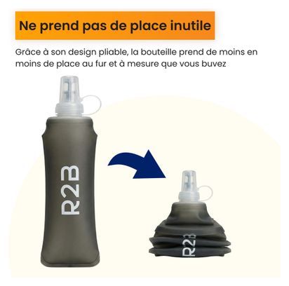 R2B Soft Flask 250 ML - Gourde Souple - Bouteille pliable - Flasque trial