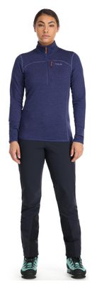 Women's Rab Ascendor Light Navy Half Zip Fleece Pullover