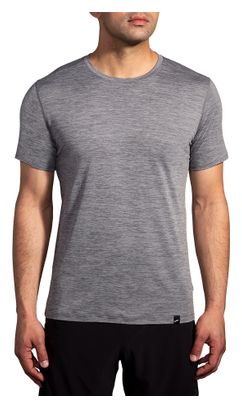 Brooks Luxe Run Grey Short Sleeve Jersey