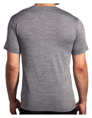 Brooks Luxe Run Short Sleeve Shirt Grau Herren
