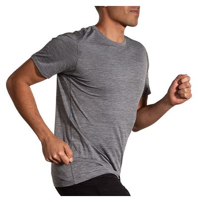 Brooks Luxe Run Short Sleeve Shirt Grau Herren