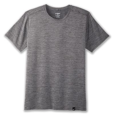 Brooks Luxe Run Grey Short Sleeve Jersey