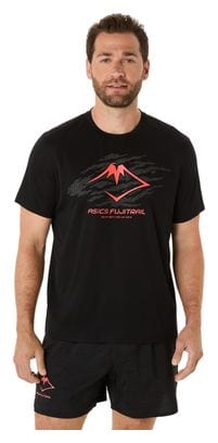 Maglia a maniche corte Asics Fujitrail Logo Nero/Rosso Uomo