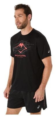 Maglia a maniche corte Asics Fujitrail Logo Nero/Rosso Uomo